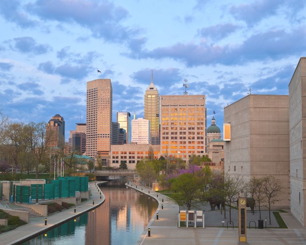 view of Indianapolis and its canal, How much does it cost to live in Indianapolis