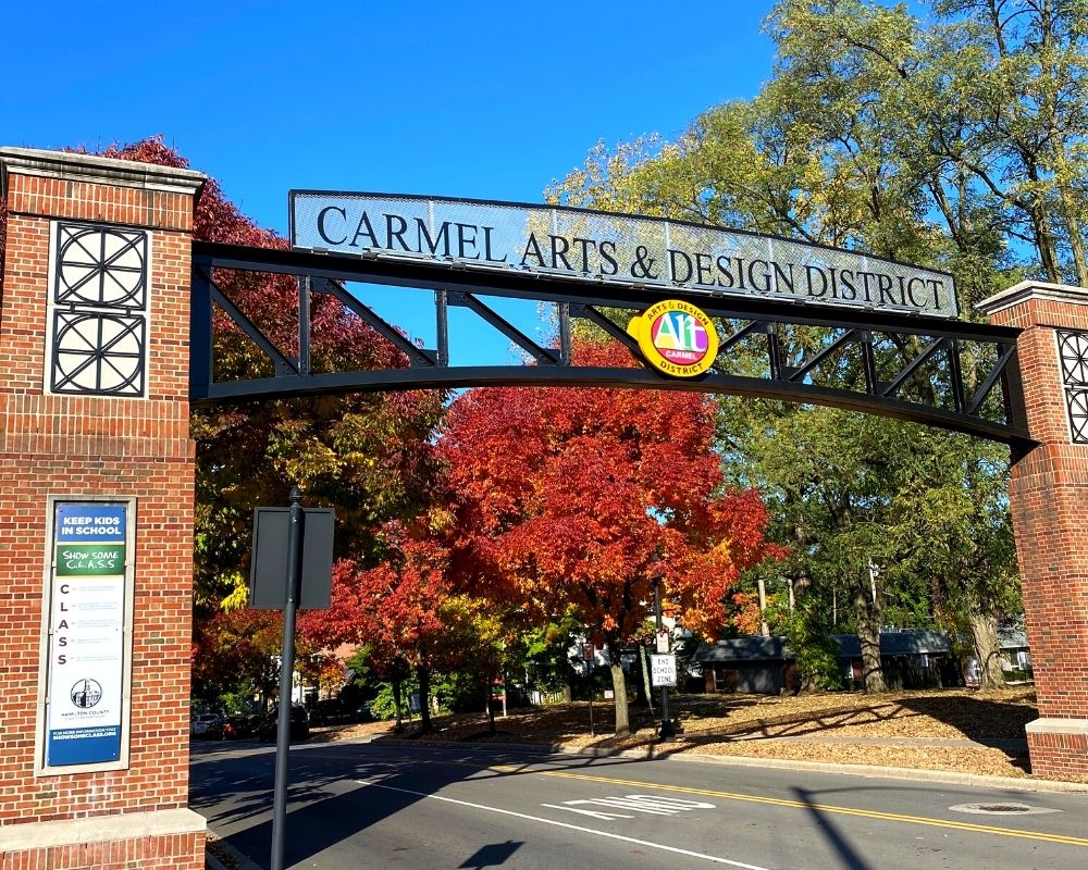 Arts District sign in Carmel Indiana, 3 reasons why Carmel Indiana is Indianapolis's most popular suburb