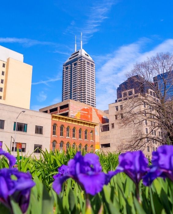 view of Indianapolis in spring