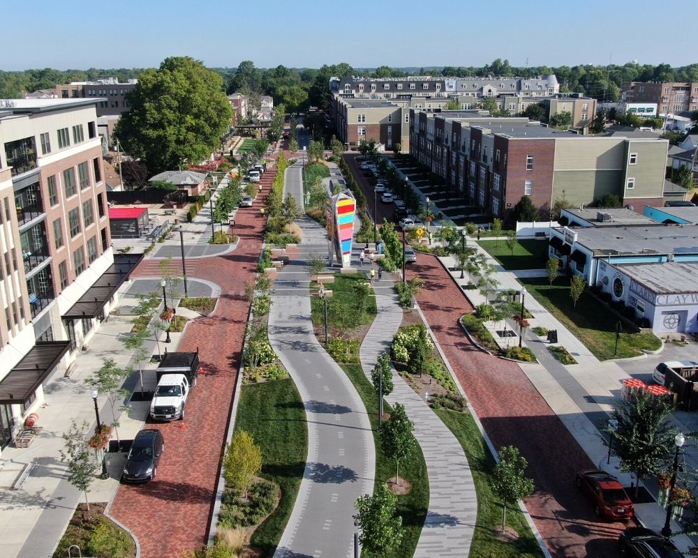 main road in Carmel IN, Roads and infrastructure in Carmel Indiana