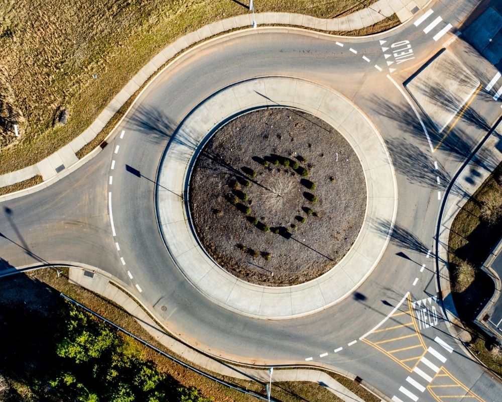 aerial view of a roundabout, 5 Obscure reasons to enjoy living in, IN
