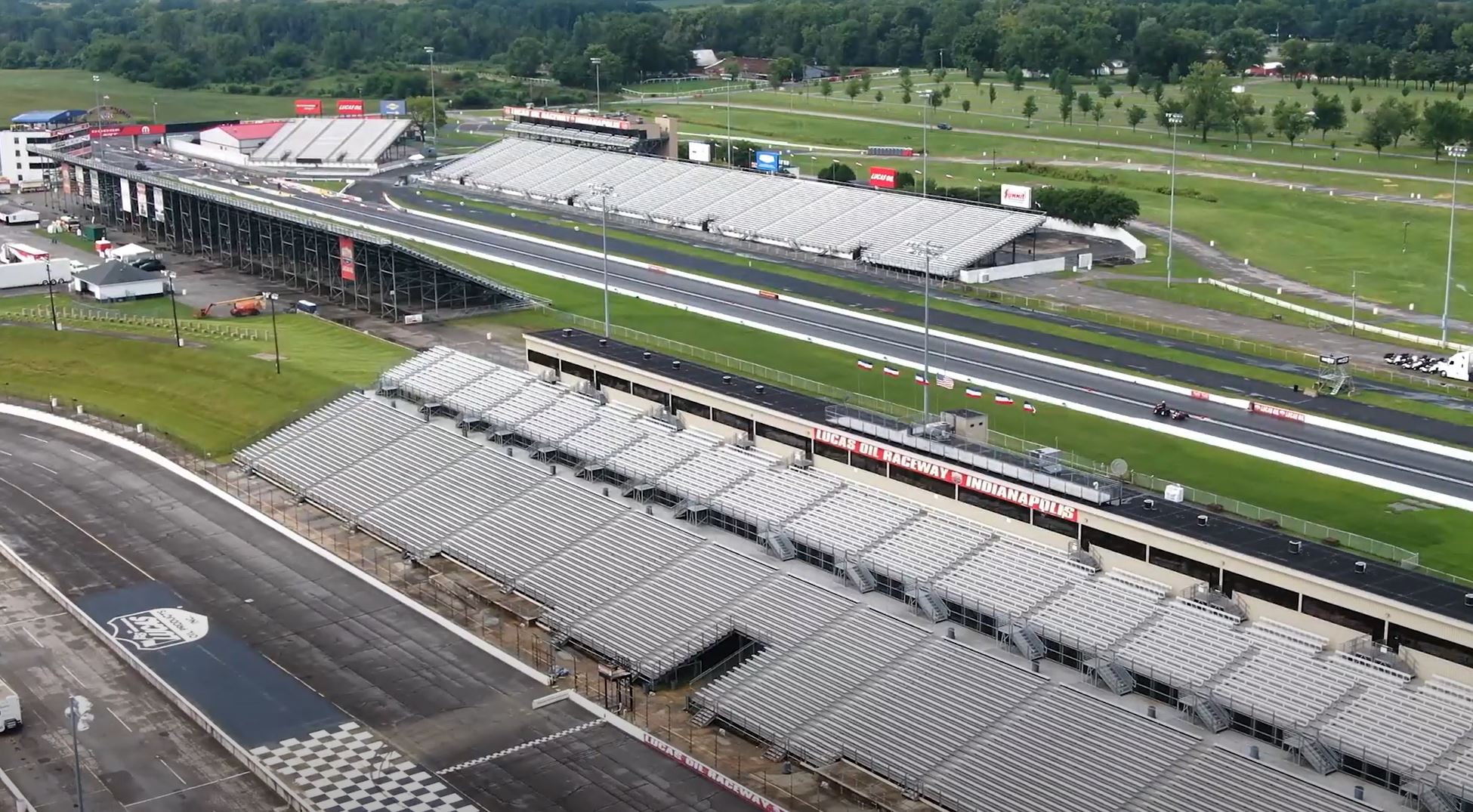 aerial of Lucas Oil Raceway