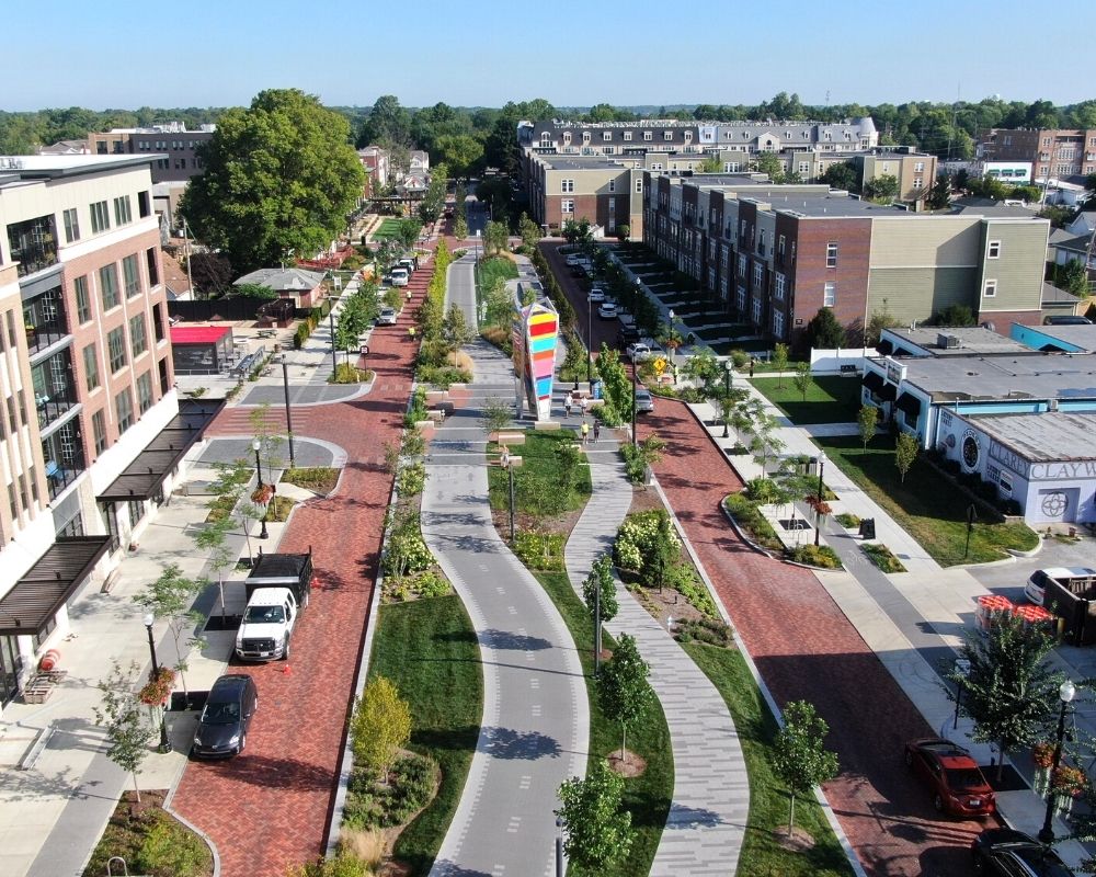 Carmel IN main street, East vs West Carmel Indiana