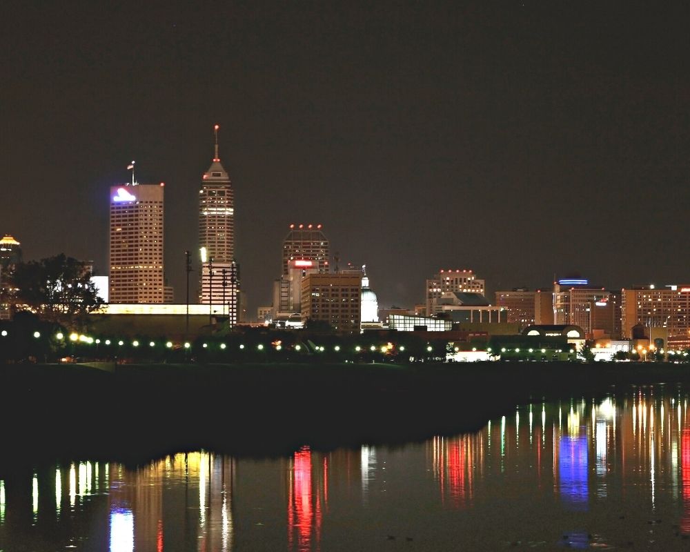 Indianapolis at night, The Wholesale District of Indy