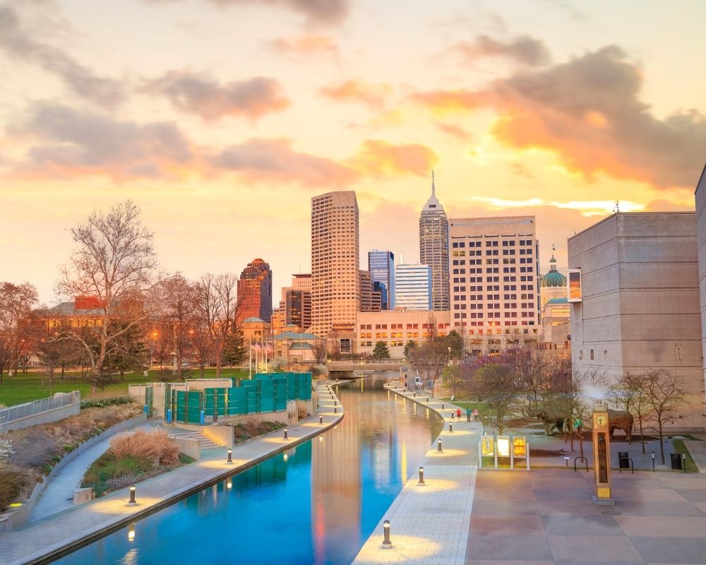 view of downtown Indianapolis, How to get to the Northern Indy Suburbs