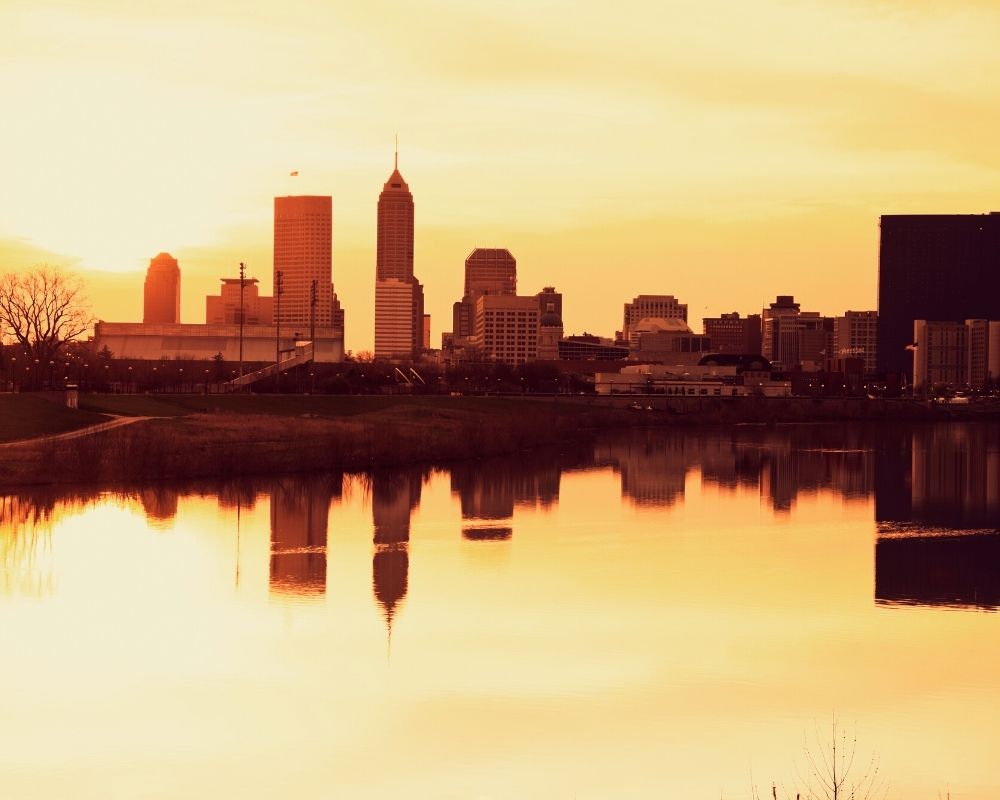 Indianapolis at sunset, Tornadoes when Living in Indianapolis, IN