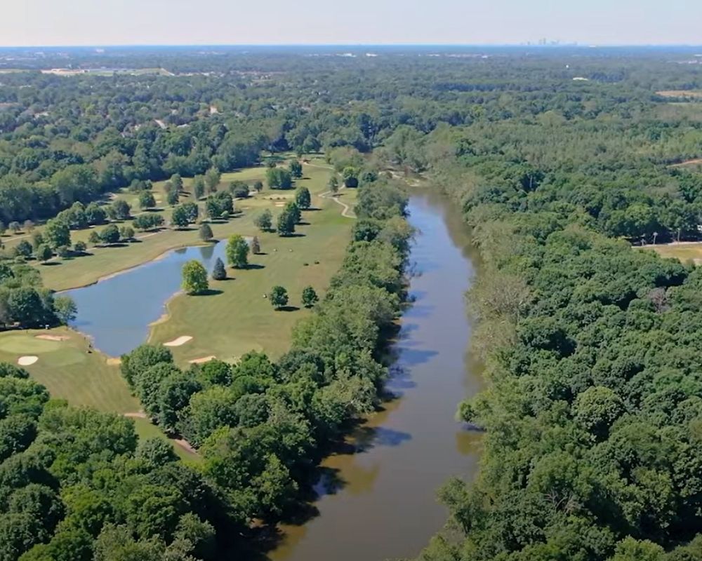 aerial view of White River in Fishers Indiana, Living in West Fishers Indiana