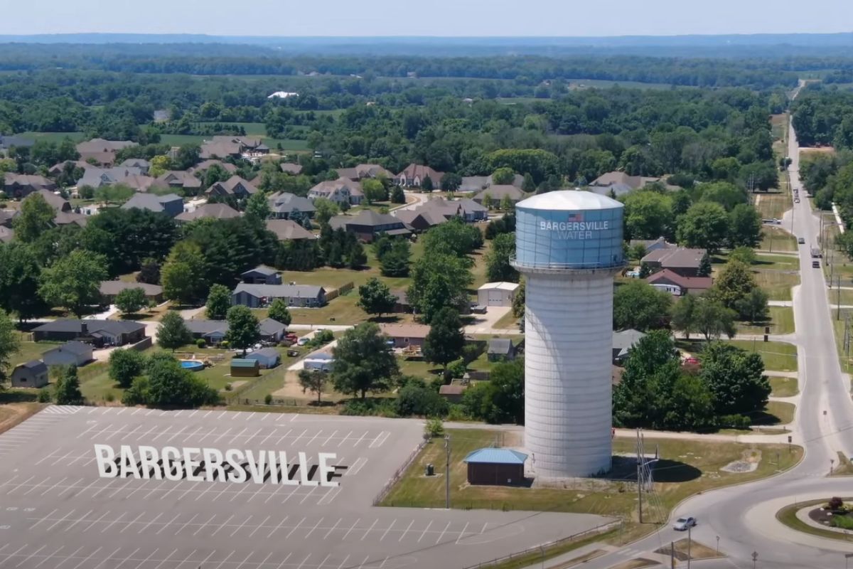 aerial view of Bargersville Indiana