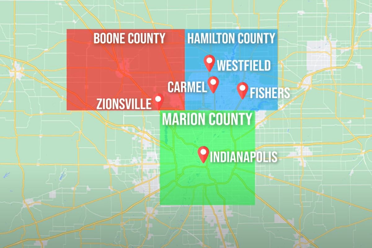 map of northern indy suburbs, Pros & Cons of Northern Indianapolis Suburbs (3)