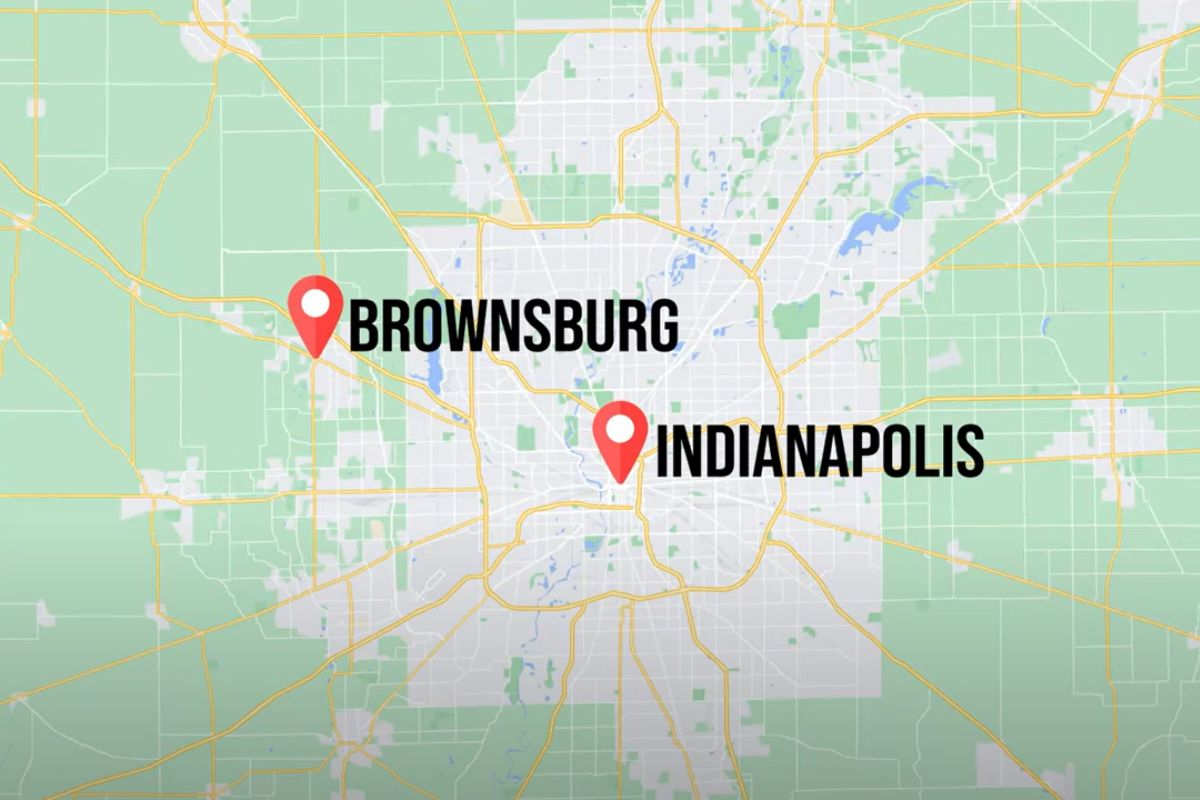 map of Brownsburg in relation to Indianapolis, Living in Brownsburg vs Indianapolis (2)